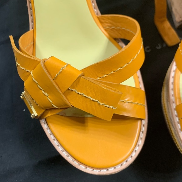 Sale 24 hours 🩷MARC JACOBS ☘️ KL STRP WDGE Yellow platforms - Picture 6 of 11